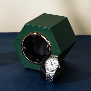 iUni Opwinddoos voor automatische horloges, Watch Winder, Eco-leer, Groen - Img 10