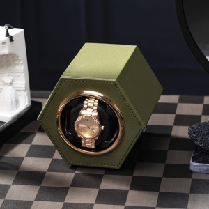 iUni Opwinddoos voor automatische horloges, Watch Winder, Eco-leer, kaki - Img 9