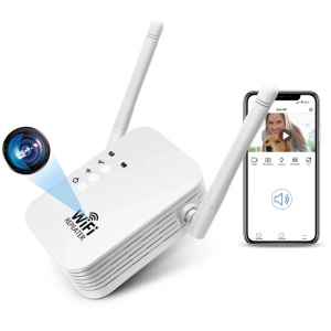 iUni RP1 Drahtloser Signalverstärker mit Spionagekamera, 16 GB, WLAN, Full HD, Bewegungssensor - Img 2