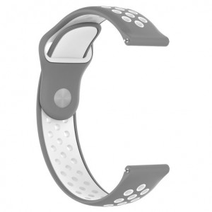 iUni Sportarmband 22 mm für Gear S3, Silikon, grau/weiß - Img 3