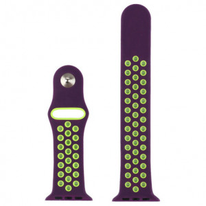 iUni Sportarmband für Apple Watch 1/2/3/4/5/6/7, 40 mm, Silikon, Lila/Grün - Img 4