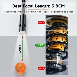 iUni VC43-AV Industrial Vehicle Inspection Camera, 4.3" IPS Screen, Semi-rigid Cable, 2 m Length, 1080p, 8 Adjustable LEDs, 8 mm Lens, IP67 Water Resistance, 2600mAh - Img 6