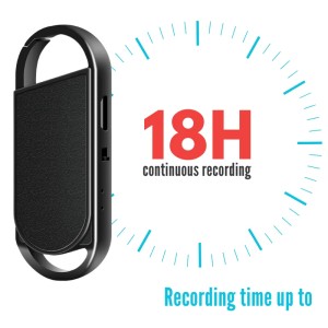 Schlüsselanhänger mit verstecktem Diktiergerät iUni SK008, 8 GB, 18 Stunden Betriebsdauer, MP3-Player - Img 9