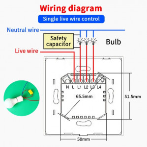 Slimme aanraakschakelaar, wifi, beschermglas, iUni 3G, 10 A, spraakbediening, Smart Life / Tuya, led, zwart - Img 8