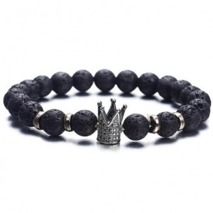 Vulcan rock bracelet, unisex, iUni B1 dark grey