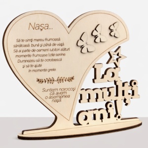 Trofeu din Lemn Personalizat – Cadou Special pentru Persoana Dragă
