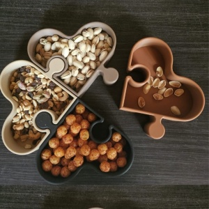 Set „Inimi Împreunate” – Tăvițe puzzle decorative din suflet