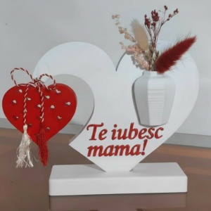 Vază atipică și Cadou special - Echilibrul Iubirii – Psonalizată cu Mesaj și Decor Floral - Img 3