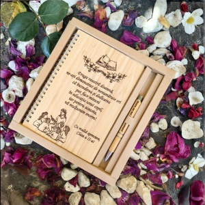 Agendă din Bambus Personalizată – Cadou Elegant cu Mesaj Special - Img 2