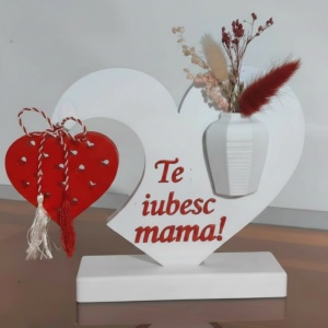 Vază atipică și Cadou special - Echilibrul Iubirii – Psonalizată cu Mesaj și Decor Floral