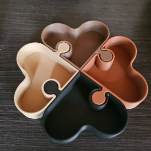 Set „Inimi Împreunate” – Tăvițe puzzle decorative din suflet - Img 2