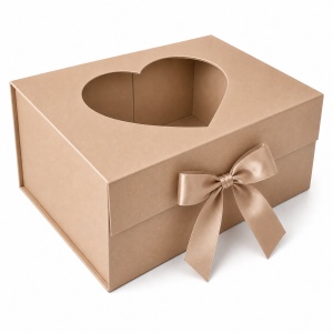 Cutie Cadou 33.5x26x15 cm Pliabilă, Premium cu Geam Inimă KRM5196 - Img 5