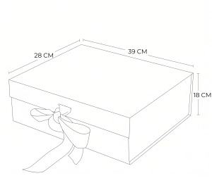 Cutie Cadou Pliabilă 39x28x18 cm cu Închidere Magnetică Premium Diverse Culori – KRM5208 - Img 7
