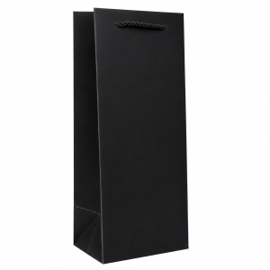 Pungă Cadou pentru Sticlă 12x10x36 cm din Carton Premium cu Șnur Textil, Set 12 Bucăți, Pungi pentru Vin, Șampanie și Băuturi Cadou Angro KRM5351.S - Img 3