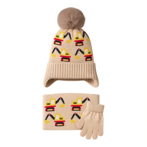Set Căciulă Fular și Mănuși Băieți Karmiseé KRM5688 - Img 4