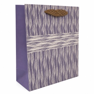 Pungă Cadou 18x10x23 cm, Model Mov cu Mâner Textil, 12 Buc/Set, KRM5351.7