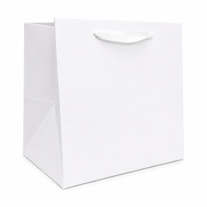 Pungă Cadou Lată 20x20x20 cm din Carton Premium, Culori Uni, Pungă pentru Cadouri Voluminoase, Set 12 Bucăți, KRM5398 - Img 2