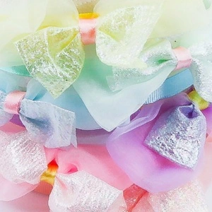 Cordeluțe Subțiri Cu Floricele Organza KRM4202 - Img 2