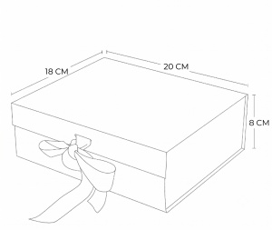 Cutie Cadou 20x18x8 cm Pliabilă Premium Magnetică – Carton Rigid cu Fundă Satinată KRM5215 - Img 10