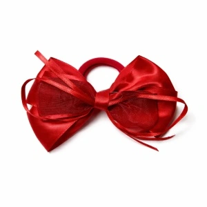 Fundă Păr pe Elastic Roșii 12/set KRM5629