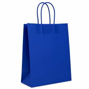 Pungă Cadou 22x11x26 cm din Hârtie Kraft Colorată, cu Mânere Răsucite din Hârtie, pentru Personalizare și Ambalare Cadouri, Set 12 Bucăți, KRM4714 - Img 5