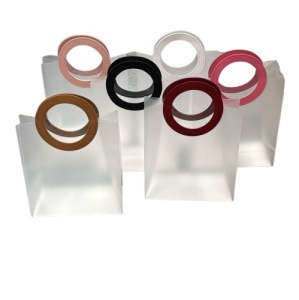 Pungi Transparente Cu Maner Colorat M KRM4605A - Img 1