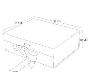 Cutie Cadou 25x18x10 CM Pliabilă cu Panglică de Satin și Închidere Magnetica, Calitate Premium KRM5442 - Img 2