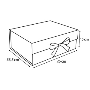 Cutie Cadou 33.5x26x15 cm Pliabilă Magneticăcu Fundă de Satin, Calitate Premium - KRM5191 - Img 5