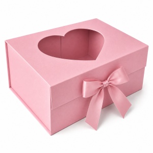 Cutie Cadou 33.5x26x15 cm Pliabilă, Premium cu Geam Inimă KRM5196 - Img 6