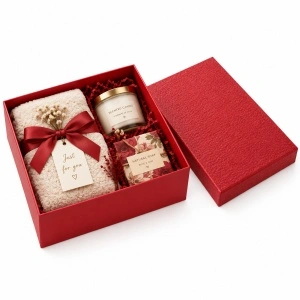 Cutie Cadou Pliabilă 33 x 25 x 13 cm, Premium, Roșie Karmiseé KRM5260