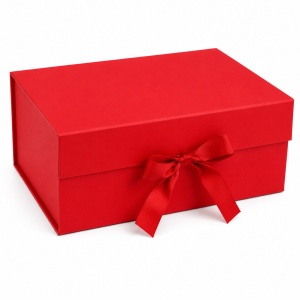 Cutie Cadou Pliabilă 33X25X12 cm, Calitate Premium, Carton Tare cu Fundă de Satin - KRM5213 - Img 3