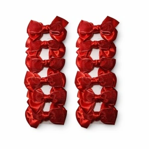 Fundă Păr pe Clamă Roșii 12/set KRM5625 - Img 3