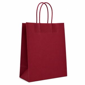 Pungă Cadou 22x11x26 cm din Hârtie Kraft Colorată, cu Mânere Răsucite din Hârtie, pentru Personalizare și Ambalare Cadouri, Set 12 Bucăți, KRM4714 - Img 2