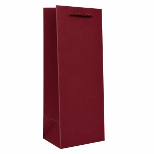 Pungă Cadou pentru Sticlă 12x10x36 cm din Carton Premium cu Șnur Textil, Set 12 Bucăți, Pungi pentru Vin, Șampanie și Băuturi Cadou Angro KRM5351.S - Img 4