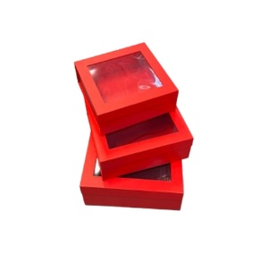 Set 3 Cutii Patrate Cu Fereastra KRM4917 - Img 1