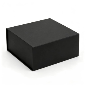 Cutie Cadou 21x21x8 cm, cu Închidere Magnetică, Cutie Premium pentru Cadouri, Negru, KRM113-52