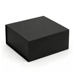 Cutie Cadou 21x21x8 cm, cu Închidere Magnetică, Cutie Premium pentru Cadouri, Negru, KRM113-52