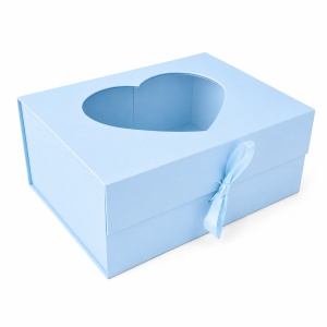 Cutie Cadou 33.5x26x15 cm Pliabilă, Premium cu Geam Inimă KRM5196 - Img 3