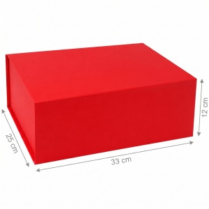 Cutie Cadou 33x25x12 cm, cu Închidere Magnetică, Cutie Premium pentru Cadouri, Negru, KRM113-60 - Img 3