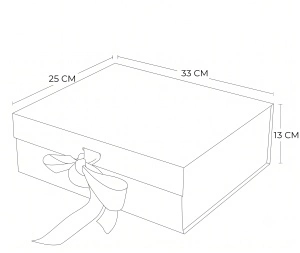 Cutie Cadou Pliabilă 33 x 25 x 13 cm, Premium, Roșie Karmiseé KRM5260 - Img 5