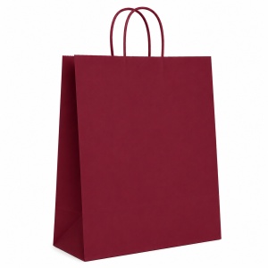 Pungă Cadou 45x15x48 cm din Hârtie Kraft Colorată, cu Mânere Răsucite din Hârtie, pentru Personalizare și Ambalare Cadouri, Set 12 Bucăți, KRM4717.1 - Img 2