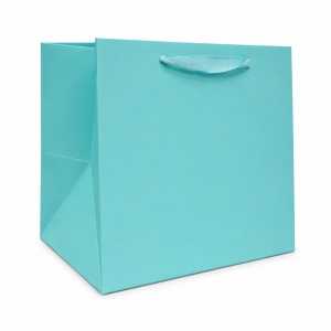 Pungă Cadou Lată 25x25x25 cm din Carton Premium, Culori Uni, Pungă pentru Cadouri Voluminoase, Set 12 Bucăți, KRM4667 - Img 4