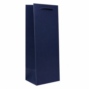 Pungă Cadou pentru Sticlă 12x10x36 cm din Carton Premium cu Șnur Textil, Set 12 Bucăți, Pungi pentru Vin, Șampanie și Băuturi Cadou Angro KRM5351.S