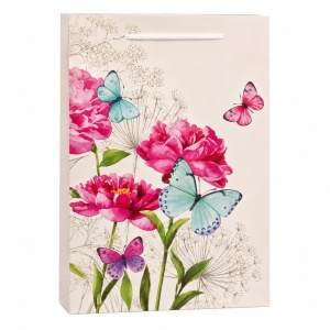 Pungi Cadou Ieftine, 24x18x8 cm, Motive Florale, KRM4720H