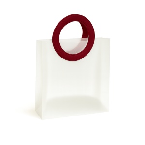 Pungi Cadou Transparente Cu Maner Colorat S KRM4604A