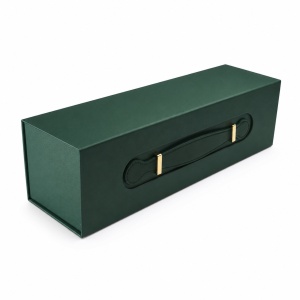 Cutie Cadou pentru Sticlă 33,5 x 10,5 x 10 cm Pliabilă cu Închidere Magnetică și Mâner Elegant Premium – KRM5201 - Img 2