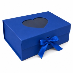 Cutie Cadou Premium 28 x 20 x 9 cm Pliabilă cu Fereastră Inimă și Închidere Magnetică – Multiple Culori Disponibile KRM5194 - Img 5