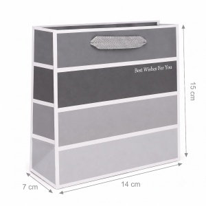 Pungă Cadou Lucioasă 14x7x15 cm, cu Mâner Textil și Design Elegant, pentru Bijuterii și Cadouri Mici, Set 12 Bucăți, KRM5343 - Img 5