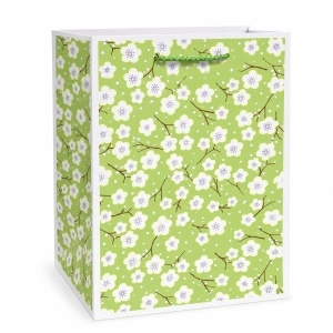 Pungi Cadou 17.5 x 25.5 x 17 cm, Premium Florale, Carton Gros cu Fund Dublu, Set 4 Modele Diferite, Mânere Textile, Set 12 Bucăți – KRMP082.FLORAL - Img 4