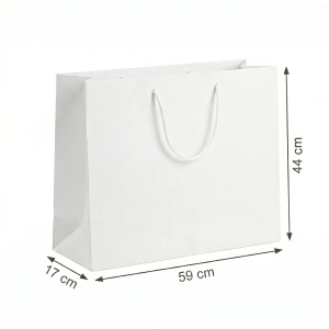 Pungi Cadou - 59 x 44 x 17 cm - Premium Mari din Carton Gros cu Fund Dublu, Set 12 Bucăți, 4 Modele Abstracte cu Accente Aurii, Mânere Textile Rezistente – KRM5368A - Img 5